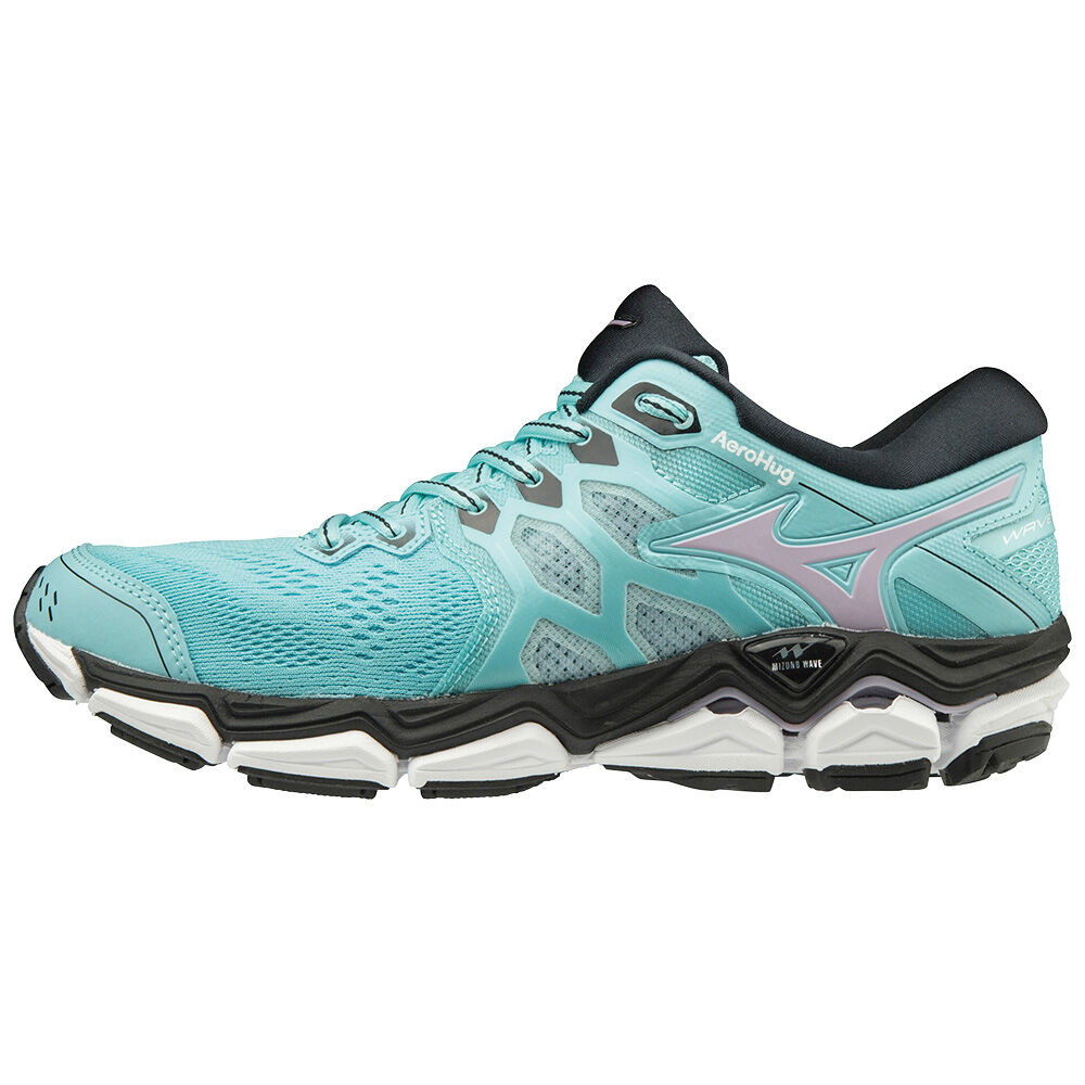 Zapatillas Running Mizuno WAVE HORIZON 3 Mujer Azules/Negras Baratas CJSM-68523